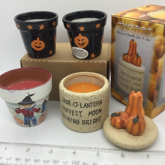 Fall / Halloween Candle Set (4) NEW - Picture 1 of 2